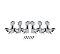 ALFAAL 6PCS Sealed Acoustic Guitar Tuning Keys Pegs 3L3R Machine Heads Tuners Silver