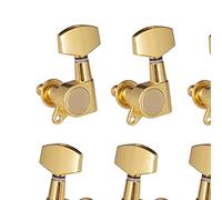 ALFAAL 6pcs Sealed Guitar String Pegs Locking Tuners 3L3R Tuning Pegs String Tuners Electric Acoustic Guitar (Color : Gold)
