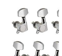 ALFAAL 6pcs Sealed Guitar String Pegs Locking Tuners 3L3R Tuning Pegs String Tuners Electric Acoustic Guitar (Color : Silver)