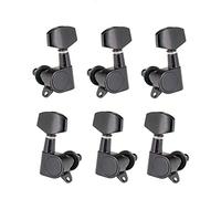 ALFAAL 6pcs Sealed Guitar String Pegs Locking Tuners Electric Acoustic Guitar Tuner Machine Heads Knobs (Color : Black)