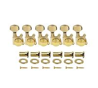 ALFAAL 6pcs/Set Locking Tuners Electric Guitar Machine Heads Lock String Tuning Pegs 6R /6L Gear Ratio 1:19 (Color : Gold 6R)