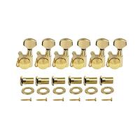 ALFAAL 6pcs/Set Locking Tuners Electric Guitar Machine Heads Lock String Tuning Pegs 6R /6L Gear Ratio 1:19 (Color : Gold 6L)