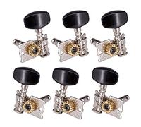 ALFAAL 6pcs Silver 3L3R Tuners Tuning Pegs For Acoustic Guitar Replacement Parts