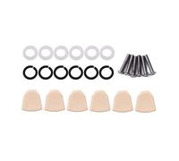 ALFAAL 6PCS Tuning Peg Caps Polished Tuner Key Button Cap String Knob Handle With Screws Washer Parts (Color : Yellow)