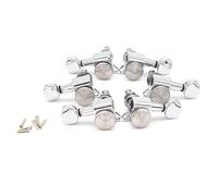 ALFAAL 6R/6L/3L3R Guitar Tuning Pegs Lock String Tuners Electric Guitar Machine Heads Tuners For Electric Guitar (Color : 3L3R Sliver)