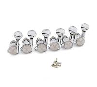 ALFAAL 6R/6L/3L3R Guitar Tuning Pegs Lock String Tuners Electric Guitar Machine Heads Tuners For Electric Guitar (Color : 6L Sliver)