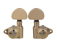 ALFAAL 6x Chrome 4x3.7cm 3L3R Folk Guitar Parts Hollow Closed Guitar Tuning Peg
