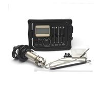 ALFAAL 8Pcs 3-Band Acoustic Guitar Piezo Pickup With MicroPhone Folk Guitar Tuner EQ System Wooden Guitar Equalizer