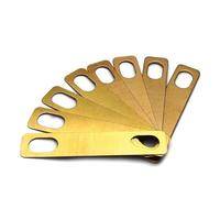 ALFAAL 8Pcs Guitar Neck Shims Brass Shims Set Connection Neck Plate Bolt-on Neck Repair Luthier Tool Guitar Accessories