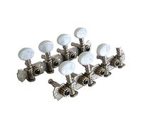 ALFAAL A Set Of 4R4L Chrome Mandolin Tuning Pegs Tuners Machine Heads String Tuners Mandolin Accessories