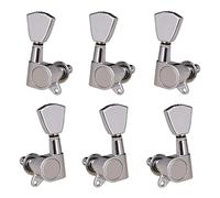 ALFAAL Acoustic Electric Guitar Tuning Pegs Machine Head Tuners Replacement (Color : Silver)