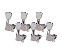 ALFAAL Acoustic Electric Guitar Tuning Pegs Machine Head Tuners Replacement (Color : Silver)