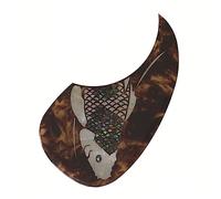 ALFAAL Acoustic Guitar Guard Plate Guitar Elastic Soft Rubber Guard Plate Carving Inlay Acoustic Guitar Pickguards