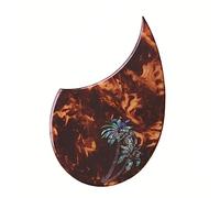 ALFAAL Acoustic Guitar Pickguard Celluloid Engraved For Beginner Guitars Acoustic Guitar Pickguards