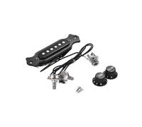 ALFAAL Acoustic Guitar Pickup Guitar Copper Single Magnetic Coil Noiseless With Volume Tone Control Knobs Mounting Screws Set (Color : Bk)