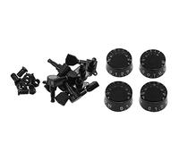 ALFAAL Acoustic Guitar Tuner 3 Left 3 Right Guitar Strings Tuning Pegs Machine Heads With 4Pcs Electric Guitar Top Hat Knobs