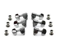 ALFAAL Acoustic Guitar Tuner Knob 90 Degree Fully Enclosed Winder Winder Peg (Color : Silver)