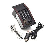 ALFAAL Acoustic Pickup 3 Band Acoustic Guitar EQ Black Preamp 3-Band EQ Equalizer Pickup Black Pickup (Color : Without EndpinCover)