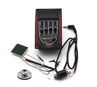 ALFAAL Acoustic Pickup 4 Band Acoustic Guitar EQ Black Preamp 4-Band EQ Equalizer Pickup Black Pickup (Color : With endpin)