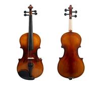 ALFAAL Acoustic Violin Fiddle 4/4 Solid Wood Handcrafted Beginner Violin Kit W/Carrying Case Bow Bridge (Color : D)