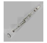 ALFAAL Acrylic Transparent Bb 17 Key Clarinet Silver Plated Keys Beginner Clarinet (Color : Silver plated keys)
