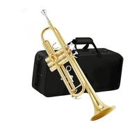 ALFAAL Adult Trumpets Bb Standard Gold Trumpet Set Brass Trumpet For Beginners Trumpet Instrument Beautiful Tone