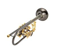 ALFAAL Adult Trumpets Bb Trumpet Rotary Valve Type B Flat Brass Flat Key Professional C Trumpet Musical Instruments(C Trumpet)