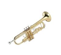 ALFAAL Adult Trumpets Trumpet Bb B Flat Brass Gold-painted Exquisite Durable Musical Instrument With Gloves Strap Case