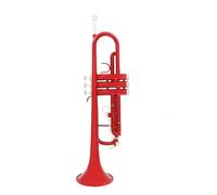 ALFAAL Adult Trumpets Trumpet Bb B Flat Brass Instrument Trompete With Case Strap Musical Instrument Accessories(Red)