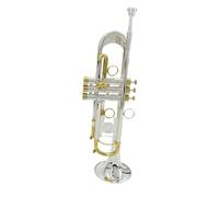 ALFAAL Adult Trumpets Two-color Silver-plated Trumpet B Flat Silver-plated Brass Trumpet Musical Instrument Beginner Professional Performance