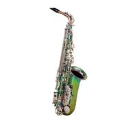ALFAAL Alto Saxophone Lacquer Brass Plated Professional Musical Instrument With Case (Color : 02)