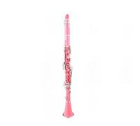 ALFAAL B Flat Clarinet For Beginner Bb Clarinet 17 Keys Bakelite Wooden Professional Woodwind Instrument Clarinette With Box Reed Musical Instrument Parts(Pink)