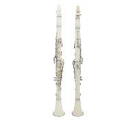 ALFAAL B Flat Clarinet For Beginner Clarinet Bb 17 Keys 6 Rings Clarinet White Clarinetto Portable Clarinet Professional Woodwind Instruments(A)