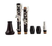 ALFAAL B Flat Clarinet For Beginner Clarinet Bb Clarinet Wood Ebony Clarinet 17 Keys Silver Key Musical Instruments Case Reeds