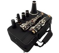 ALFAAL B Flat Clarinet For Beginner Ebony Blackwood Clarinet E12F Professional Bb Clarinets Bakelite 17 Keys Musical Instruments Reeds(Bakelite)
