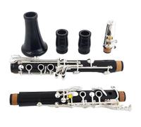 ALFAAL B Flat Clarinet For Beginner Redwood Professional Clarinet A Rosewood Silvering/Ebony Gold-plated Clarinet(Ebony)