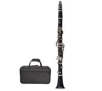 ALFAAL B Flat Clarinet For Beginner Woodwind Instruments Bb Clarinet 17 Keys B Flat Musical Instruments Bakelite Tube Nickel Plated Clarinet(E11)