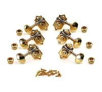 ALFAAL Bakelwood Folk Guitar String Knob Open Silver Body Red Head Retro Quasi-knob Shaft String Coil String