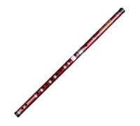 ALFAAL bamboo flute instrument Separable Wine Color With Line Musical Instrument Handmade Woodwind 10 Holes Bamboo Flute Dizi(F Key)