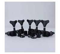 ALFAAL Bass Guitar Machine Chrome Heads Open Gear Black (Color : 3R2L)
