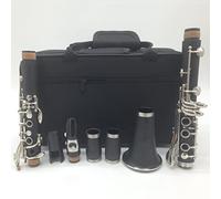 ALFAAL Bb Clarinet Bakelite Clarinets Nickel Silver Key Musical Instruments Case Mouthpiece Reeds Beginner Clarinet (Color : Ebony)