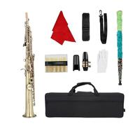 ALFAAL Bb Saxophone Saxophone Bronze Copper B Flat Sax Set With Case Saxophone Accessory Professional Woodwind Instruments (Color : Bronze)