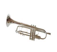 ALFAAL Bb Small Trumpet Silver Golden Key Professional Music Instruments With Case (Color : Silver)