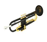 ALFAAL BB Tone Trumpet Black Gold Musical Instrument Surface Material Black Nickel Gold