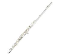 ALFAAL Beginner C Flute 16-hole E-key Open-hole Silver-plated Dual-purpose Flute Performance-level Flute Instrument Flute(B)