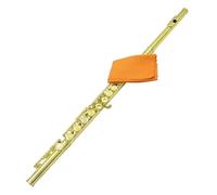 ALFAAL Beginner C Flute 16 Holes Closed Flute Gold Plated C Key Flute Musical Instruments With Handbag Leather Box Parts