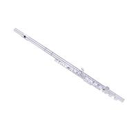 ALFAAL Beginner C Flute Beginner Wind Instrument White Copper Key E Key Split C Key Silver-plated 16 Closed-hole Beautiful Keys