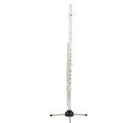 ALFAAL Beginner C Flute Flute 16/17 Holes Silver Plated Transverse Flute Obturator C Key With E Key Music Instrument(1000RBE)