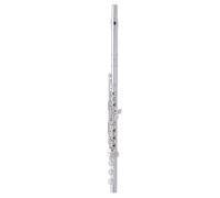 ALFAAL Beginner C Flute Flute Instrument C Key 16 Holes Curved 17 Holes In-line With E Key French Keys Silver Plated Beginner Professional(D)