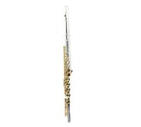 ALFAAL Beginner C Flute Flute Open Hole C Flute B Tail Flute Surface Plated With Pure Silver Gold Key Flute Beginner Instrument